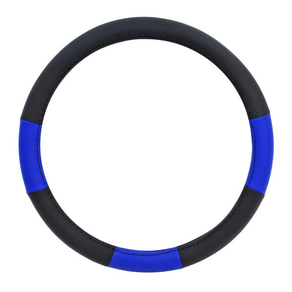 Xkeribom Lenkradbezug 37-38cm Lenkradschoner Lenkradschutz Schwarz Blau